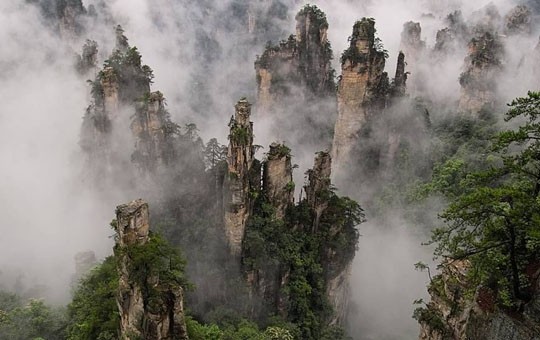 Punto escénico de la montaña Tianzi