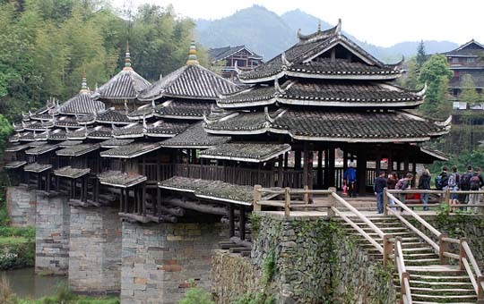 Dong-Dörfer und Brücke von Chengyang