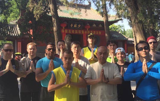 Clase de kungfu en el Templo Shaolin