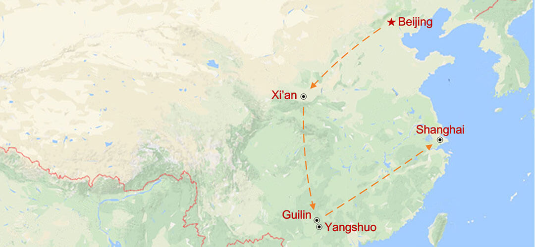 Tour Clásico de China Map