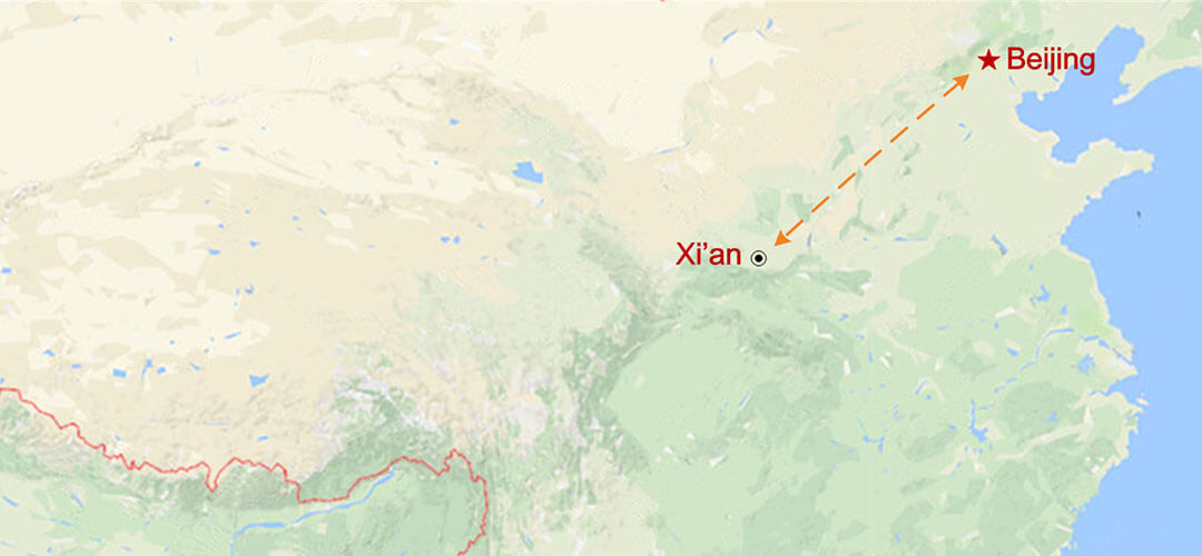 Les anciennes capitales de Chine Map