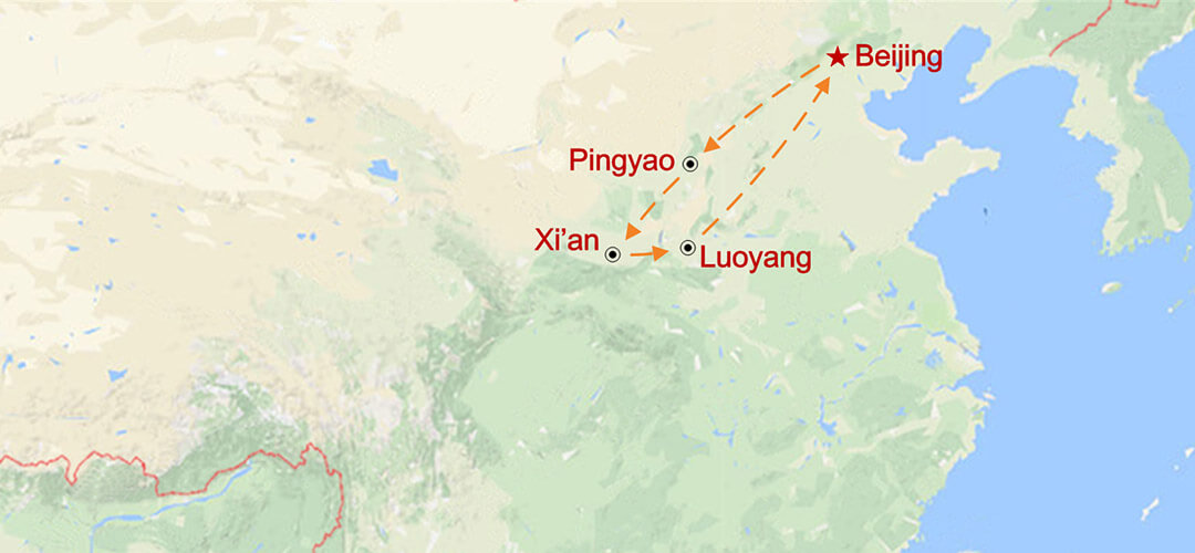 Kulturabenteuer in Nordchina Map