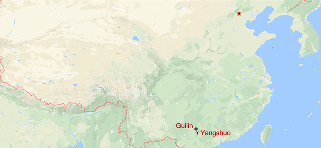 Yangshuo und Longji Reisterassen Landabenteuer Map