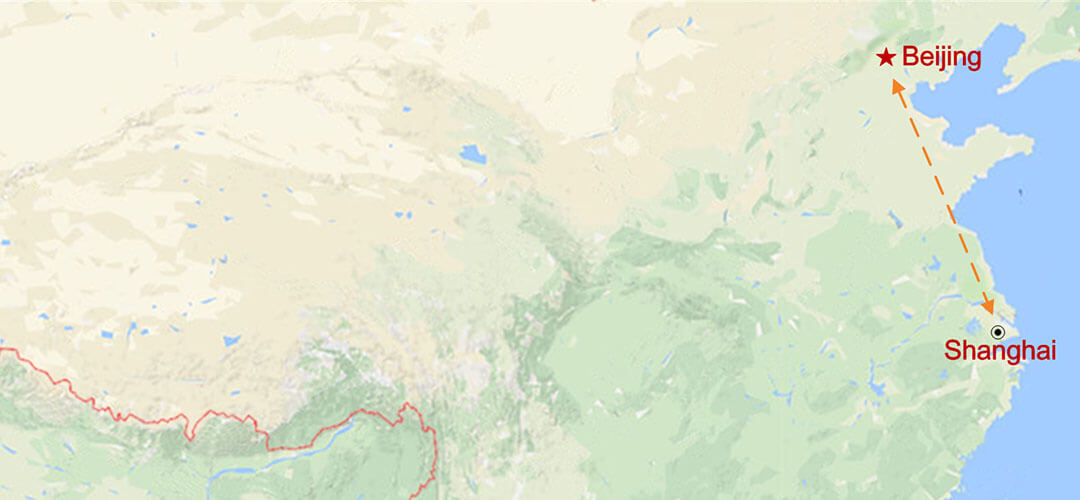 Shanghai to Beijing in 48 Hours Map