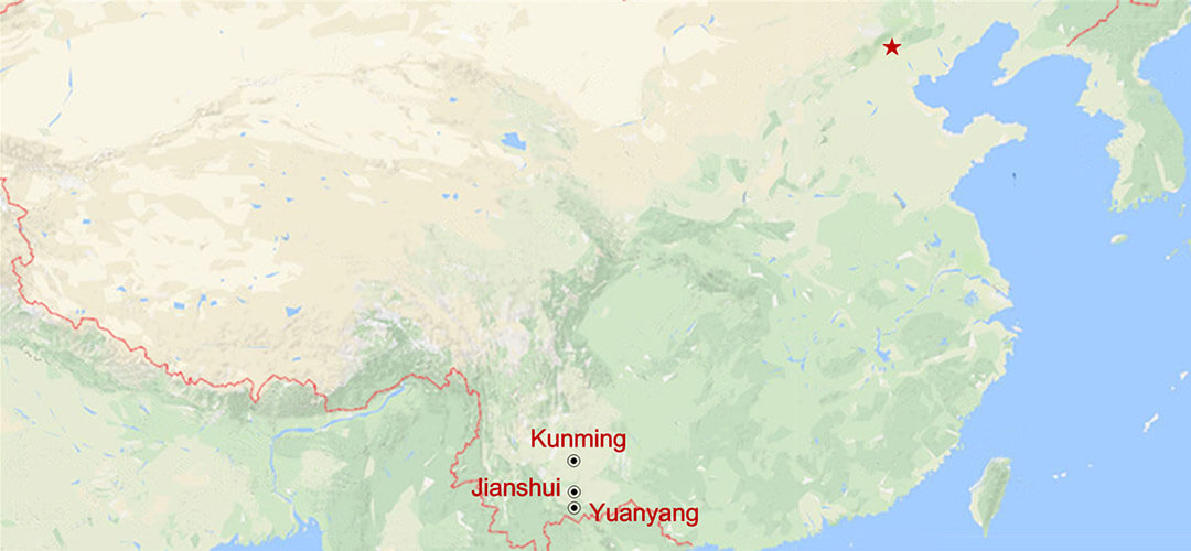 Tour des rizières en terrasse de Yuanyang Map