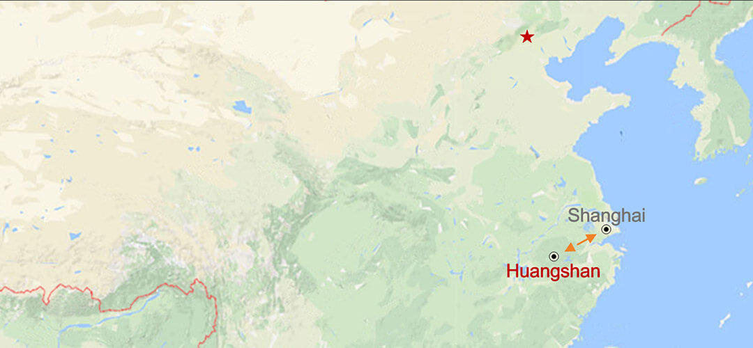 Huangshan and Huizhou Village Tour from Shanghai Map