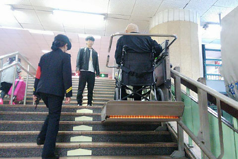 a subway stair crawler