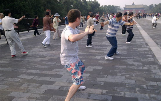 Activités du matin au parc du Temple du Ciel