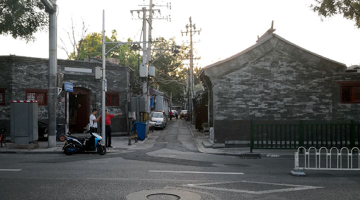 entrance to a traditional beijing hutong