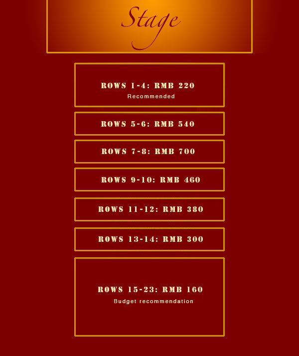 Chaoyang Acrobatic Show Seating Chart